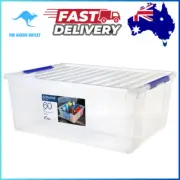 NEW Sistema Storage Organiser 60L - Clear - Home Storage Container Bulk Storage
