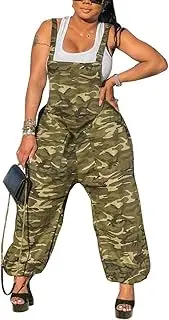 [Generic] Women's Casual Denim Harem Jumpsuit, Plus Size Loose Fit Jean Jumpsuit Wide Leg Overalls Crop Harem Denim Romper Pants(Style A-03,2XL)