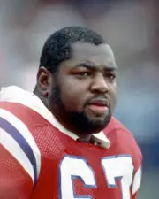 Offensive lineman Steve Moore New England Patriots looks on from t- Old Photo