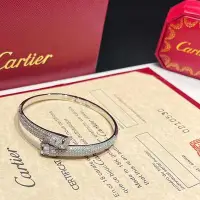 在飛比找Yahoo!奇摩拍賣優惠-卡地亞手鐲Cartier半圈滿鑽釘子手鐲JUSTE UN C