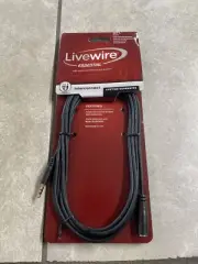 NEW Livewire 3.5mm TRS Male to 3.5mm TRS Female Headphone Ext Cable 10' Black