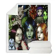 Cool Faery Folk Alliance Fantasy Creatures Throw Blanket