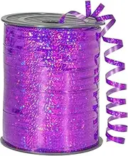 OMISELIO Purple Curling Ribbon, 500 Yard Dark Purple Shiny Metallic for Gift Wrapping, Balloon String, Thin Ribbon for Halloween, Mermaid Party