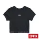 EDWIN 合身短版短袖T恤(黑色)-女款