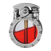 Retro Transparent Lighter With Rocker Arm Personalized Refillable Lighter Gift For Birthday Silver