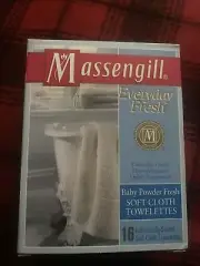 Massengill Everyday Baby Powder Fresh Soft Cloth Towelettes, 16 Ct. New