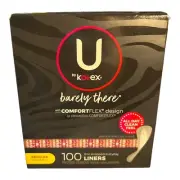 U by Kotex Barely There Panty Liners | Light Absorbency | Feminine Hygiene 100ct