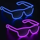 YouRfocus Wireless Led Light up Glasses 2 Pack Glow in The Dark Neon Rave Glasse