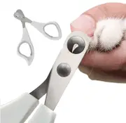 Cat Nail Clippers, Pet Claw Scissors With 2mm Positioning Hole, Pet Nail Clippers For Small Animals, Non-slip White