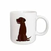 3dRose Cute Artistic Chocolate labrador Retriever Puppy Dog Mug