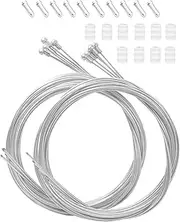 Ciomszan 10PCS Bicycle Brake Cable, Bike Derailleur Shifter Cables,Front and Rear Brake Lines Shift Cable Kit for Shimano Sram Road Mountain Bike (Just for road bike)
