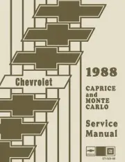 1988 Chevrolet Caprice, Monte Carlo Chassis & Body Service Manual