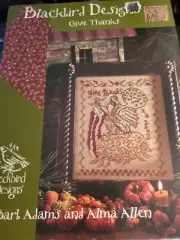 Blackbird Designs Cross Stitch GIVE THANKS OOP HARD TO FIND NEW