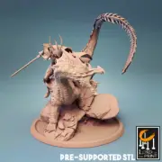 BRINE DRAKE VOLTURNOS AKHELIAN DRACOTH TRIDENT - D&D RPG Proxy Lord of the Print