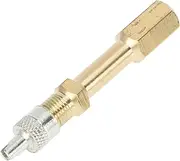 X AUTOHAUX Tire Valve Stem Air Inflation Adaptor Durable 50mm Long Tire Valve Extension Copper Silver Tone Gold Tone