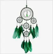 Gifts for Women Wind Chimes,Dream Catcher, 50cm*11cm Feather Crafts Dream Catcher Brown Wind Chimes Handmade Indian Dreamcatcher Net for Wall Hanging