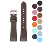 StrapsCo Smooth Leather Watch Band Strap for Rose Gold Fitbit Charge 4