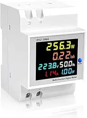 Single-Phase Electrici Meter Household ligent Electric Meter Rail Installation AC Voltage t Power Frequency Electric Energy Power Factor Color Screen