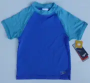 Speedo Swim Youth Size S Radiant Blue UV 50 Block The Burn Swim Shirt New