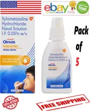 5x Otrivin Paediatric Nasal Drops For Blocked Nose Cold 10ml. Each (FREE SHIP)