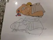PINK PANTHER, ANT AND THE AARDVARK ORIGINAL, PRODUCTION CEL HAND PAINTED 11x13