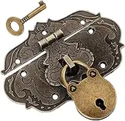 HYTROVE 1 Set Vintage Decorative Hasp Lock Little Bear Padlock for Jewelry Box Cosmetic Box Durable Clasp with Antique Design for Secure Closure