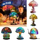 Mushroom Lamp Stained Light Bohemian Art Resin Table Lamp Night Light Home Decor