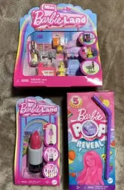 Mini Barbie Land & Barbie Pop Reveal Lot (NEW)