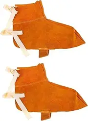 KiBcsLic Welding Shoes Covers Welder Boot Protector Cover, Fireproof, PU Leather, Tool Gifts, Welding Gaiters Welder Shoe Protector