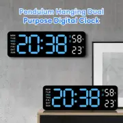 Digital LED Desk Alarm Clock Large LED Display Wall Clock Temperature Humidity