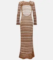[Isabel Marant] Isabel Marant Paloma sheer maxi dress AU 16 gold