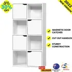Artiss Display Shelf 8 Cube Storage 4 Door Cabinet Organiser Bookshelf Case Unit