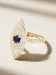 [Anita Ko] Anita Ko - Evil Eye 18-karat Gold, Sapphire And Diamond Ring - 6 6 Gold