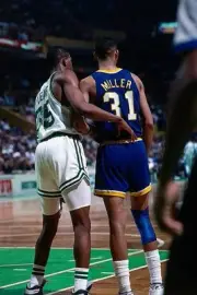 Reggie Miller Indiana Pacers stands next to Reggie Lewis Boston Ce- Old Photo