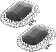 [CATIEBYE] 1Pair Rhinestone Decorative Shoe Clips for Bride Dazzling Shoe Charms Removable Toe Protectors Elegant Wedding Accessories Versatile for Various Styles