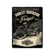 Nostalgic-Art Large Sign Harley-Davidson Flathead Black