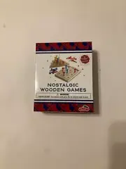 Vintage tic tac toe game Wooden Wood 10 Pegs Toy