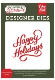 Echo Park Paper SALUTATIONS CHRISTMAS Happy Holidays Die Set