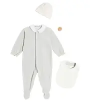 [Bonpoint] Bonpoint Baby onesie, hat and bib set M 1 blue