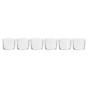 6pc Krosno Harmony 190ml Glass Mini Tumbler Set Wine/Juice Party Drinkware Clear