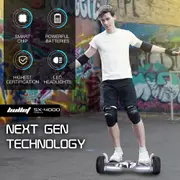Danoz Direct - BULLET SX-4000 Hoverboard Scooter, 8.5" Wheels, 700W Brushless, Superior Self Balancing System, UL Certified, LED Lights, Carry Bag, Camo