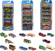 Hot Wheels Toy Cars, Bundle of 15 1:64 Scale Vehicles, Includes 3 5-Packs with Different Themes: HW City, X-Raycers & Track Pack [Amazon Exclusive]