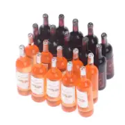 10PC Dollhouse Miniature 1/12 Scale Drinks Wine Bottle Sparkling Set Accessories