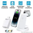 3-in-1 Wireless Charging Station iPhone Apple Watch AirPods White Power Adapter