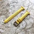 Yellow Color Slim Elegant Soft Leather Band Strap for Fitbit Versa 3 4 Sense 2