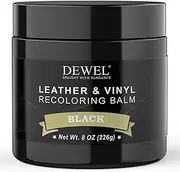 DEWEL Leather Recoloring Balm, Black Leather Color Restorer for Scratched and Faded, Leather Scratch Remover, Upgrade Leather Repair Kit for Restore Couches, Car Seats, Shoes, Boots