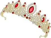 [WOONEKY] Extravagant Party Headdress Alloy Tiara Hair Accessory for Girls Elegant Headwear Crown Headdress