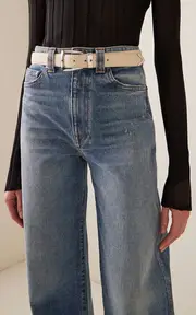 [Khaite] Benny Pebbled Leather Belt