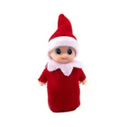 Toddler Baby Elf Dolls Christmas Baby Toy For Kids Red