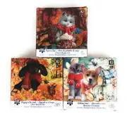 Lot 3 100 Piece Jigsaw Puzzle Kids Toy Corgi Dog Cat Puppy Spring Summer Camp
